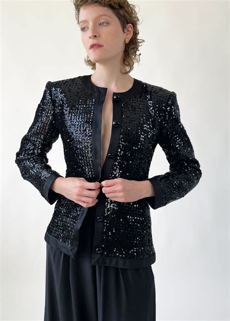 ysl sequin jacket|ladies saint laurent jackets.